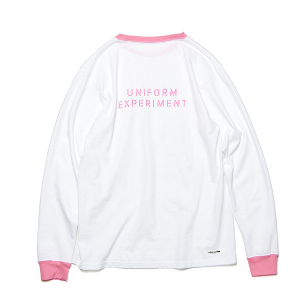 L/S COLOR RIBBED TEE/WHITE(UE-222038) – R&Co