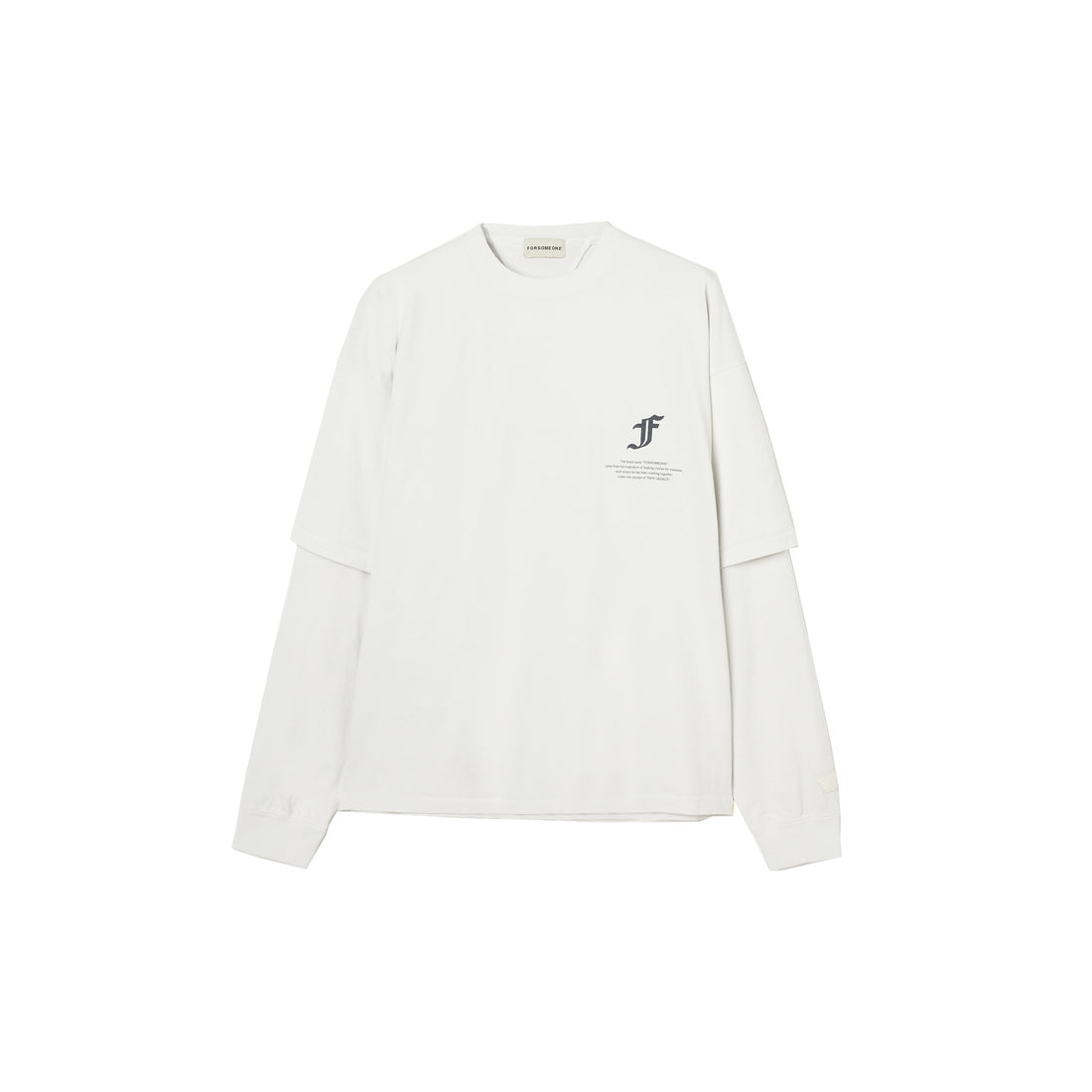 [FORSOMEONE]  OLD LOGO LAYERED LS TEE/OFF WHITE(78000732)